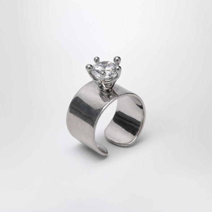 PANCONESI - Armour Ring Small with Diamonds Brand