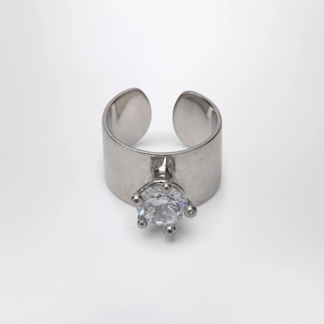 PANCONESI - Armour Ring Small with Diamonds Brand S