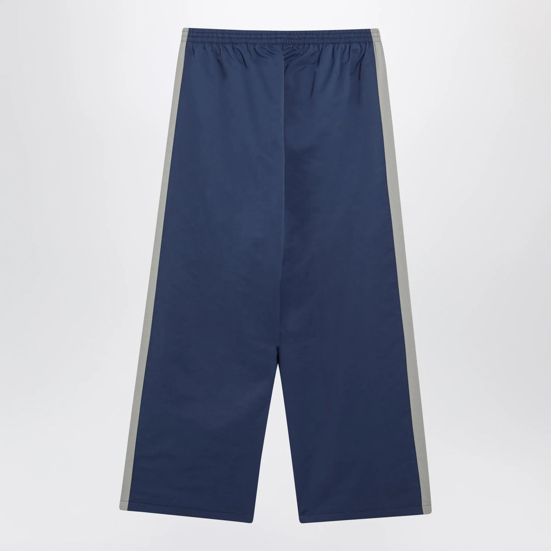 Balenciaga - Washed technical satin track pants in marine blue Brand Pants