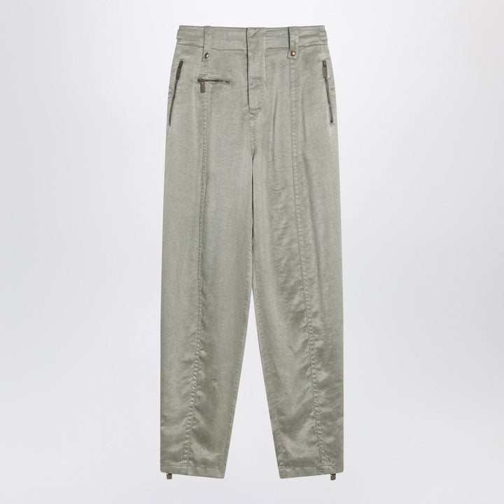 Pants 8 UK Burberry - Trousers with B Shield emblem in lyocell Brand
