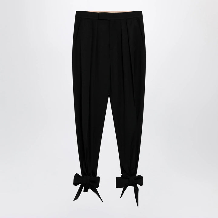 Chloé - Black pleated fluid crêpe de chine trousers Brand Pants 36  FR