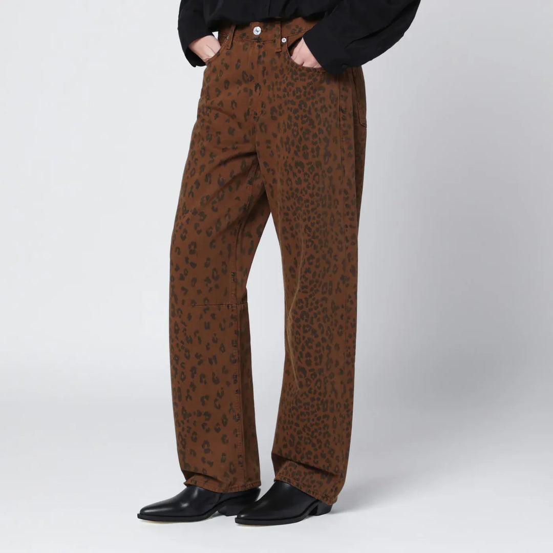 Citizens of Humanity - Relaxed Miro jeans with cheetah print Brand Pants