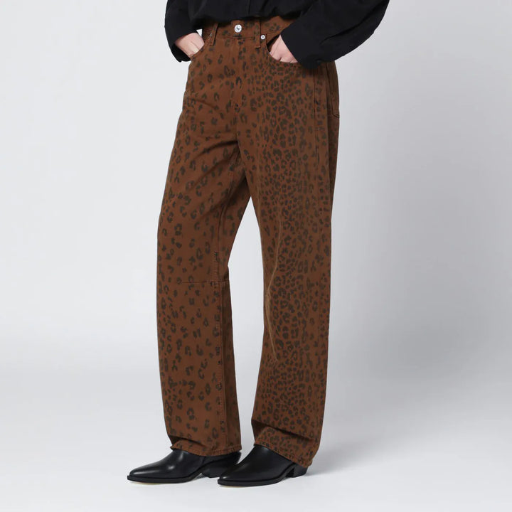 Citizens of Humanity - Relaxed Miro jeans with cheetah print Brand Pants