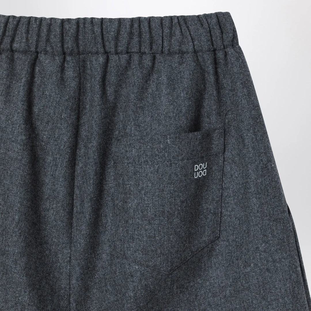 Douuod - Gray wool-blend trousers Brand Pants 4