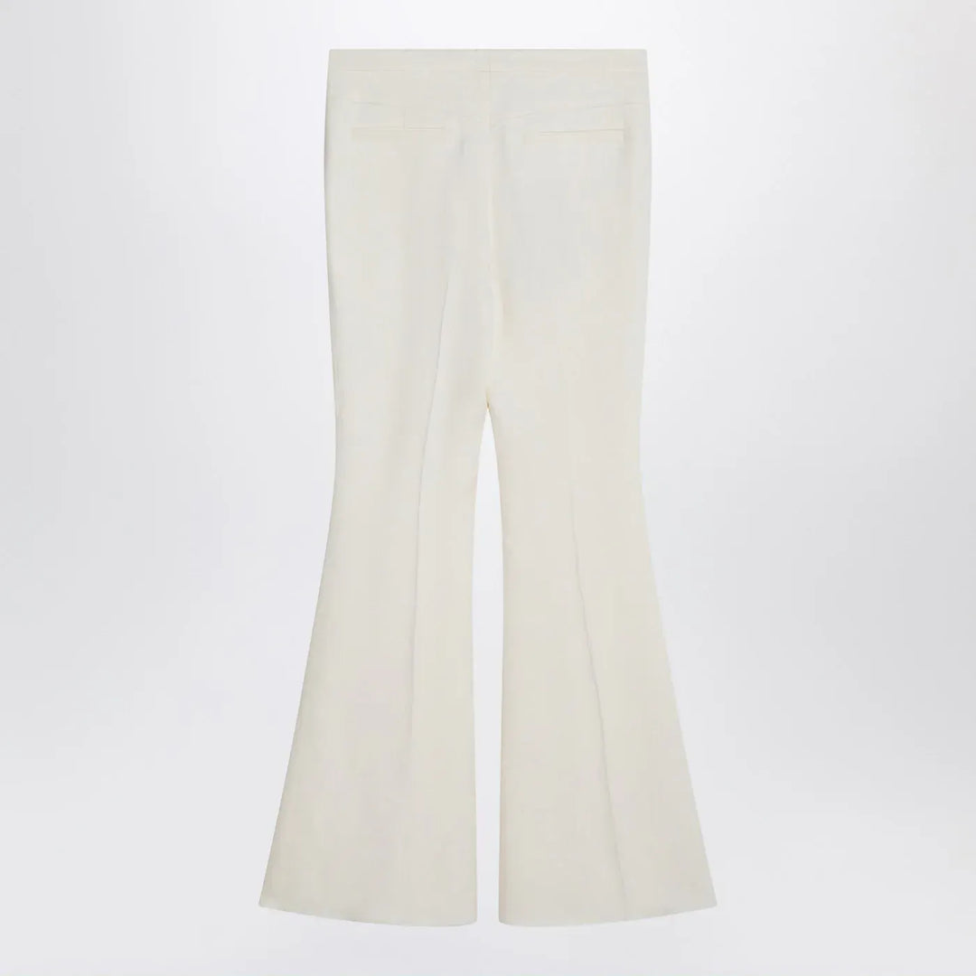 ETRO - Flared trousers in ivory viscose Brand Pants 44  IT