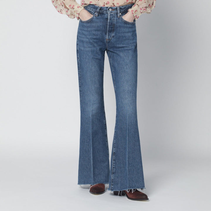 Pants Frame - The Lax blue jeans in regenerated denim Brand