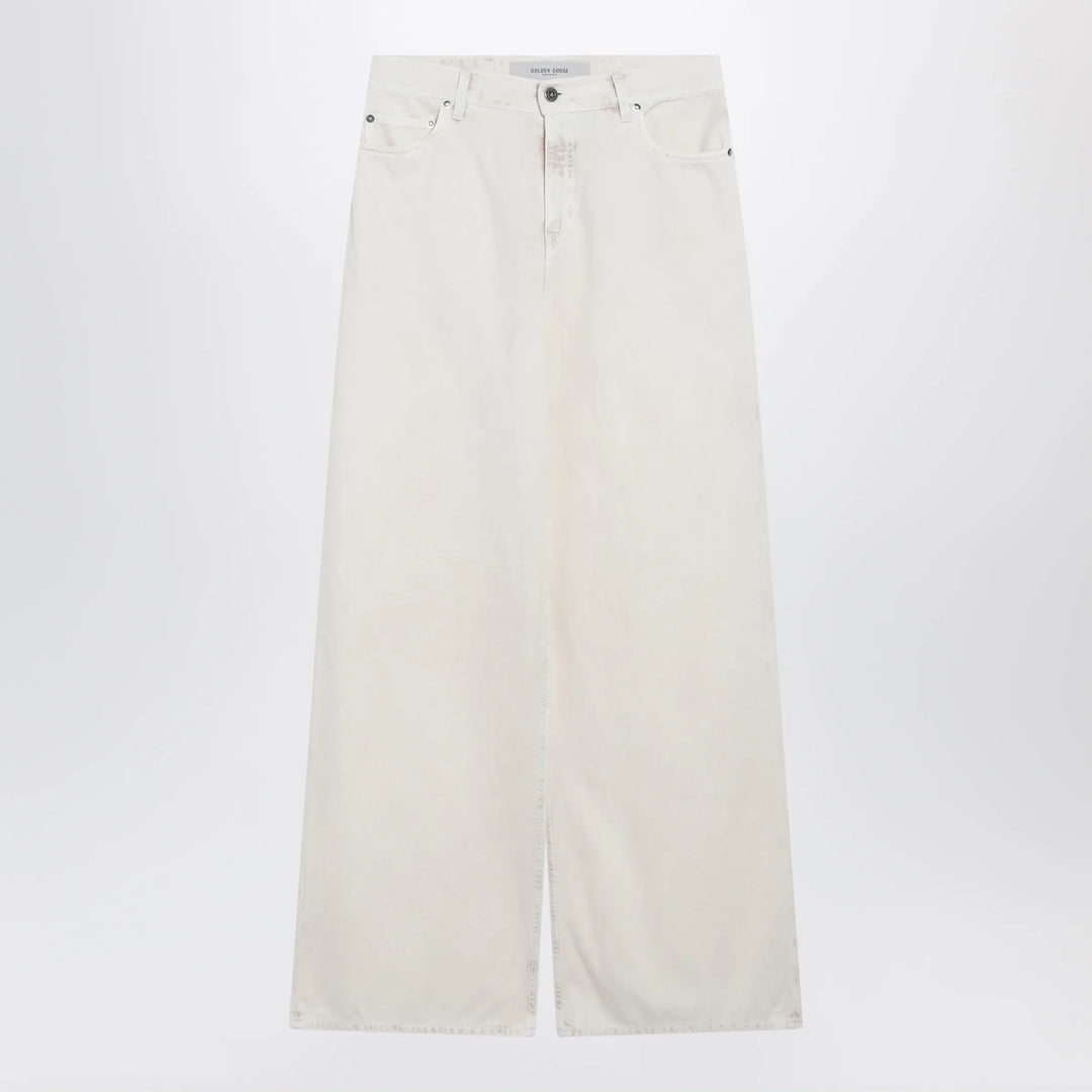 Golden Goose - White wide-leg denim trousers Brand Pants 24