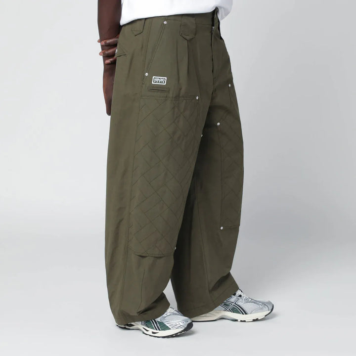 KENZO - Khaki green cotton trousers Brand Pants 38 FR