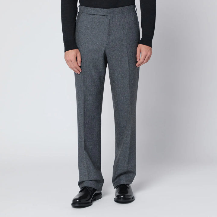 Lardini - Grey wool trousers Brand Pants 46 IT