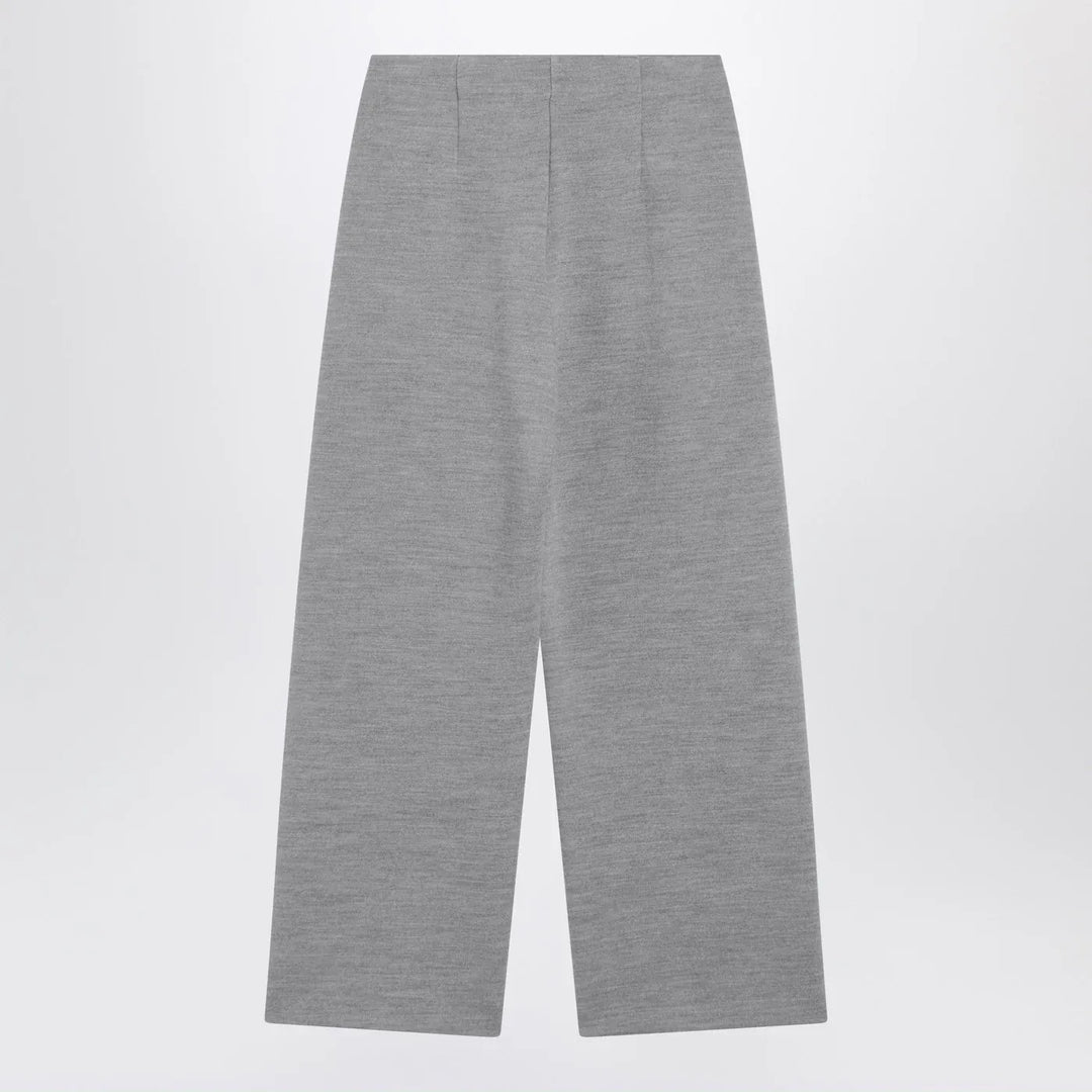 Max Mara - Grey wool-cotton blend trousers Brand Pants XS