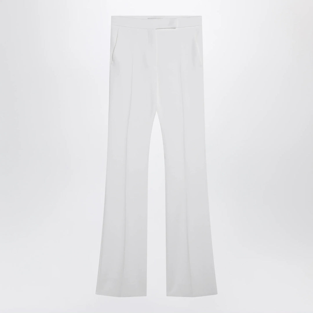 Max Mara - Optical white slim trousers in crêpe canvas Brand Pants 40  IT