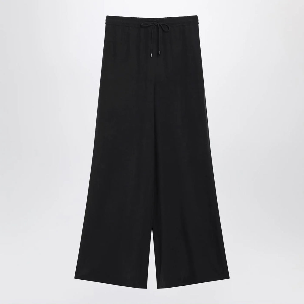 Max Mara - Wide-leg blue silk trousers Brand Pants 38  IT