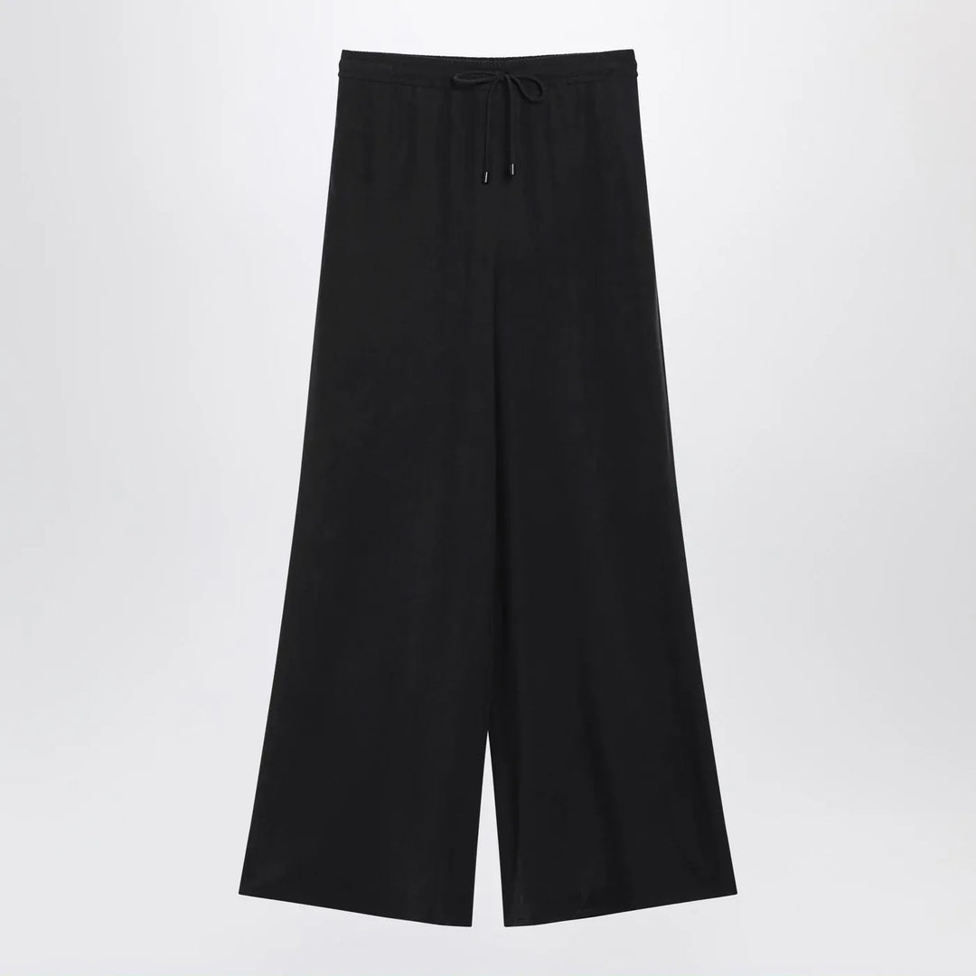 Max Mara - Wide-leg blue silk trousers Brand Pants 38  IT
