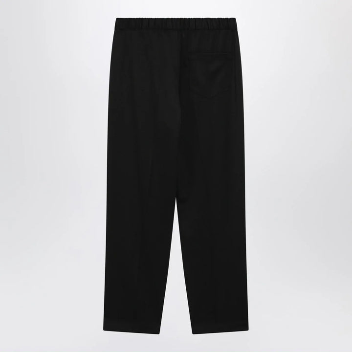 MM6 Maison Margiela - Black wool-blend trousers Brand Pants 40  IT