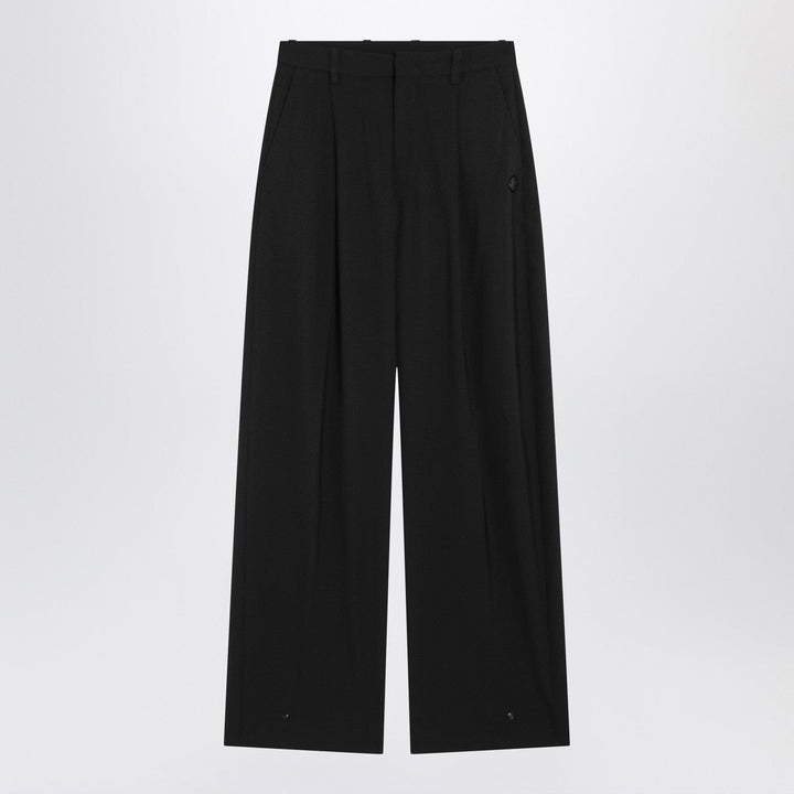 Pants 40  IT Moncler X Edward Enninful - Black wool-blend trousers Brand