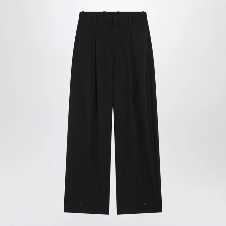 Moncler X Edward Enninful - Black wool-blend trousers Brand Pants 40  IT
