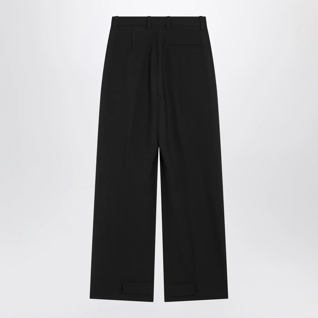 Moncler X Edward Enninful - Black wool-blend trousers Brand Pants 40  IT