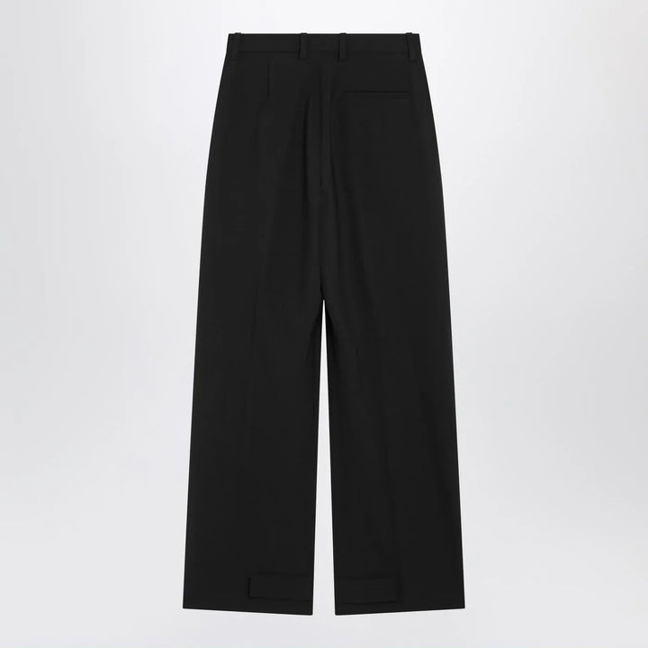 Moncler X Edward Enninful - Black wool-blend trousers Brand Pants 40  IT