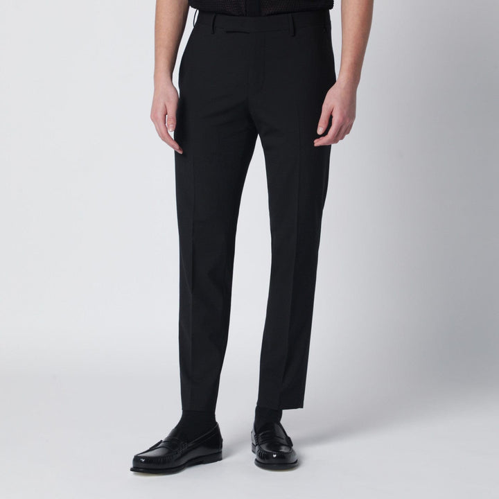 Pants PT Torino - Black wool-blend trousers Brand