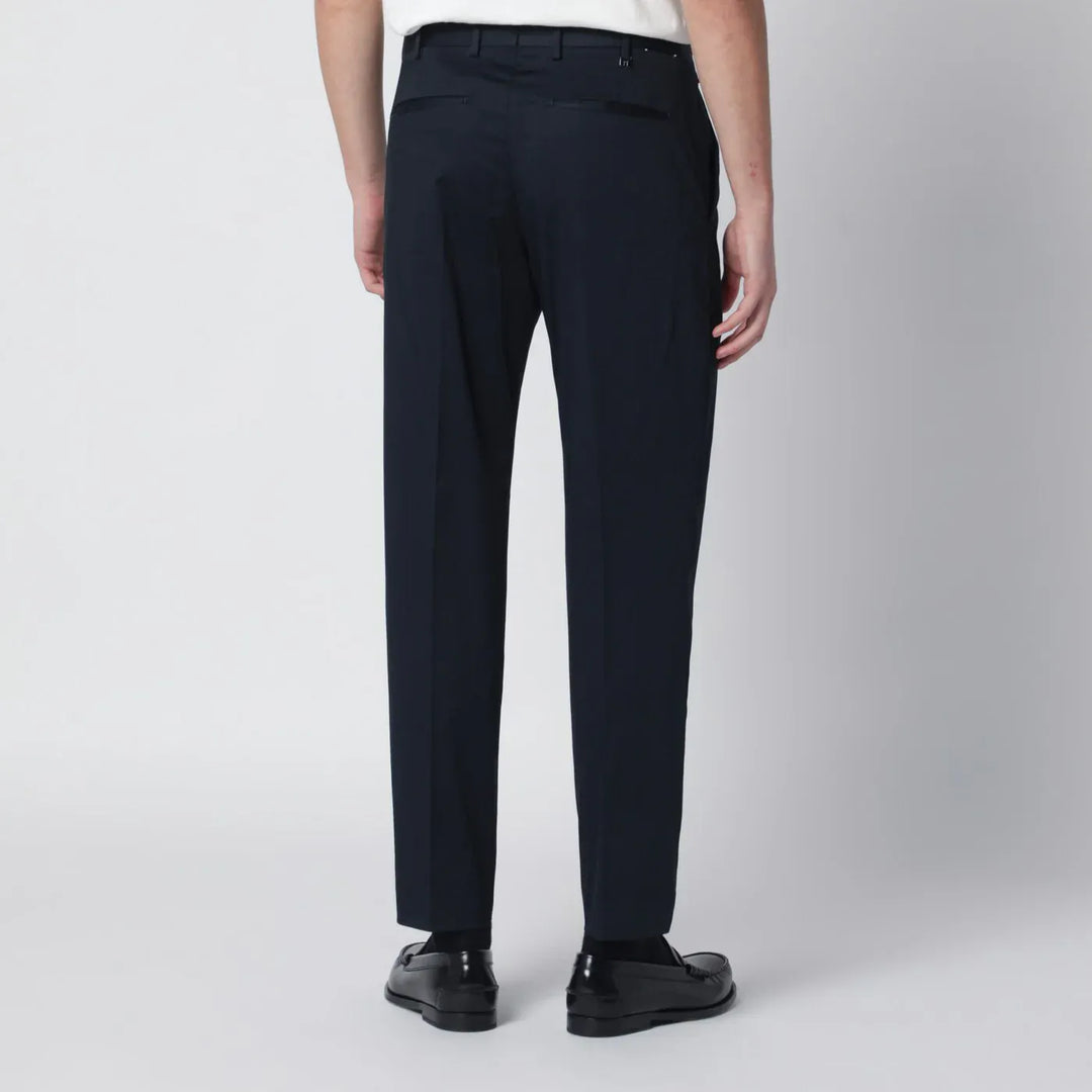 PT Torino - Blue cotton-blend trousers Brand Pants