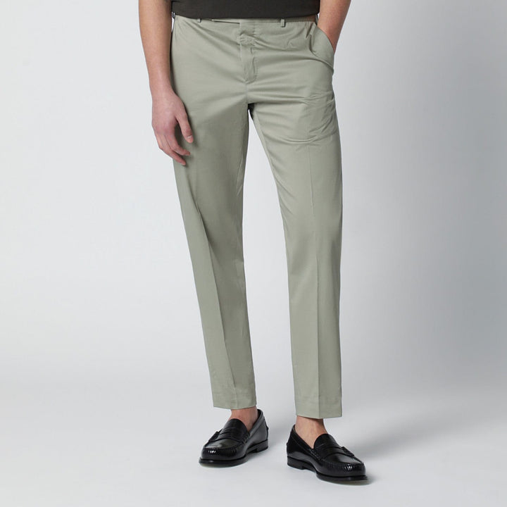 Pants PT Torino - Sage green cotton-blend trousers Brand