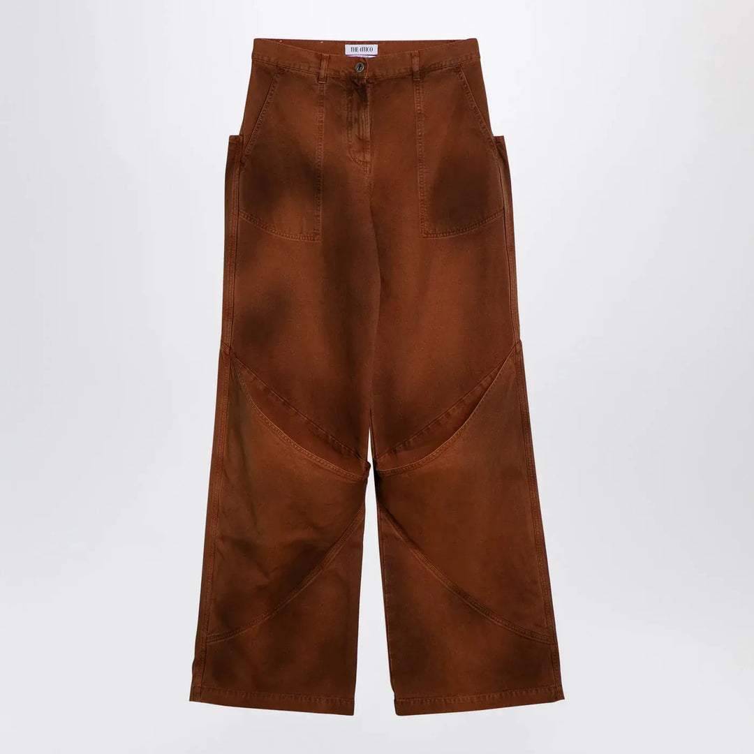 The Attico - Brown shaded baggy jeans Brand Pants 25