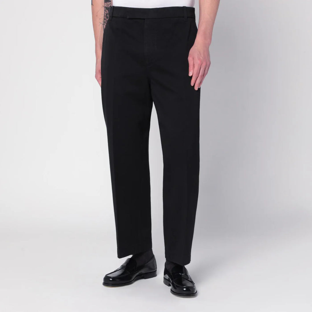 Thom Browne - Black cotton trousers Brand Pants 3
