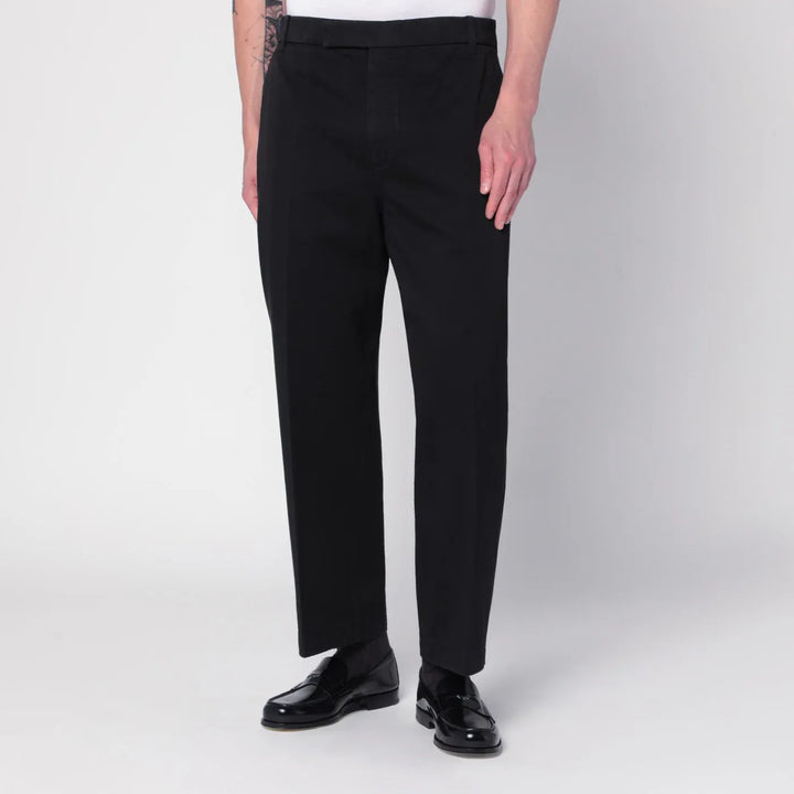 Thom Browne - Black cotton trousers Brand Pants 3