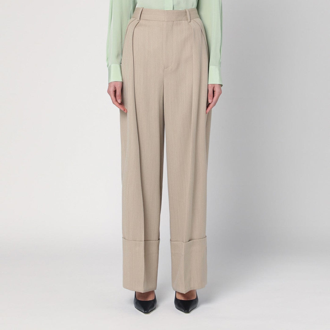 Pants 8 UK Victoria Beckham - Wide mandarin colour pants in wool Brand