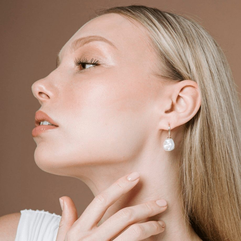 Ikecho Pearl Earrings Ikecho Keshi Freshwater Pearl Hook Earrings Ikecho Keshi Freshwater Pearl Hook Earrings Brand