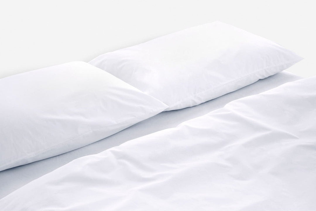 Bemboka Percale Sheets White / King 180x203x40cm Bemboka Cotton Percale Fitted Sheets Bemboka Cotton Percale Fitted Sheets I Best Luxury Bedding Australia  Brand