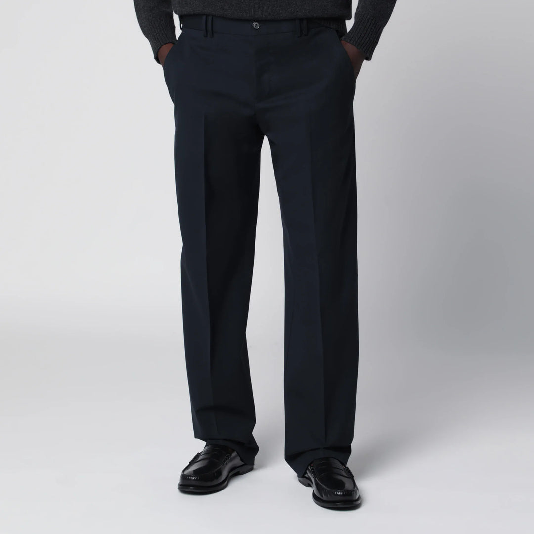PT Torino - Blue Wool-Blend Trousers Brand 46 IT