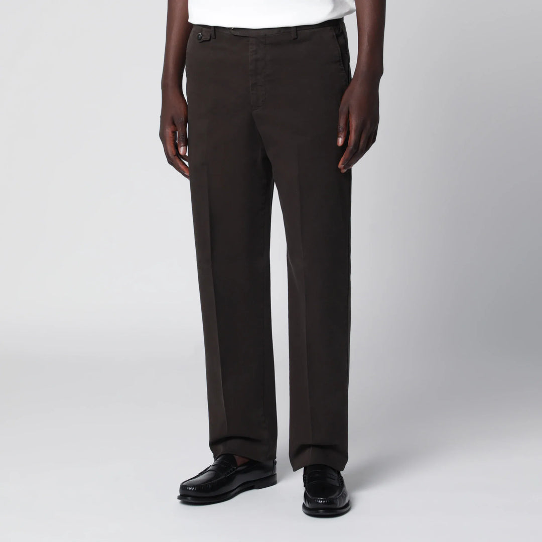 PT Torino - Dark Brown Cotton Trousers Brand 46 IT