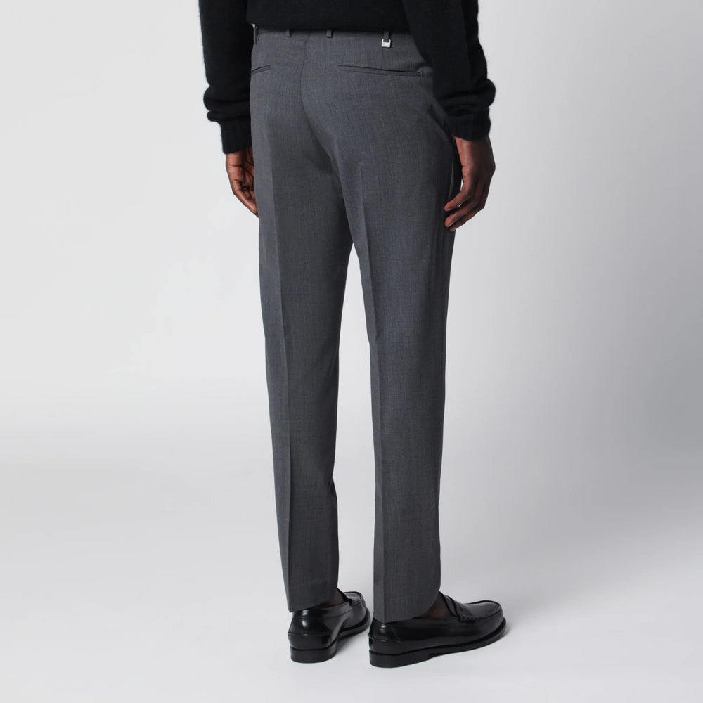 PT Torino - Dieci trousers in anthracite grey wool blend Brand