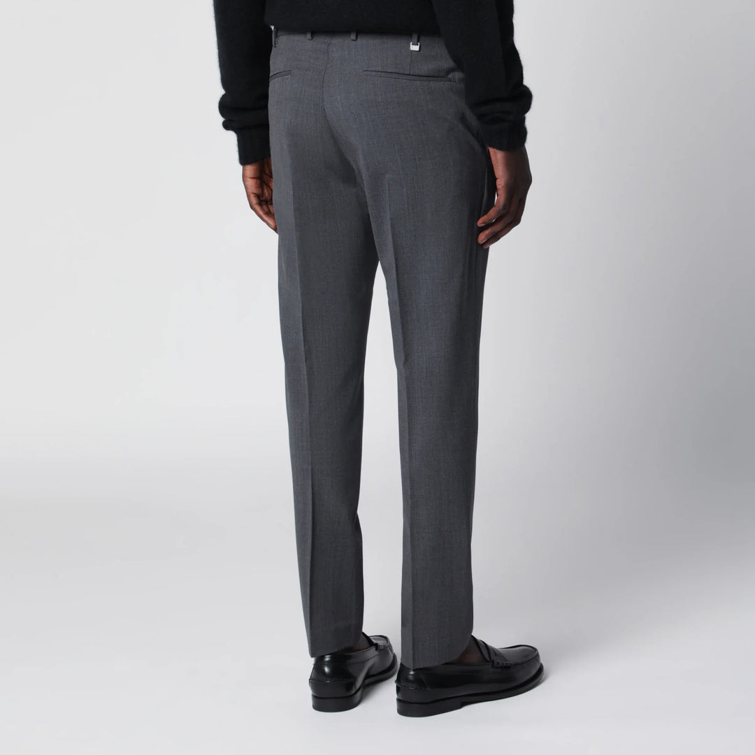 PT Torino - Dieci trousers in anthracite grey wool blend Brand