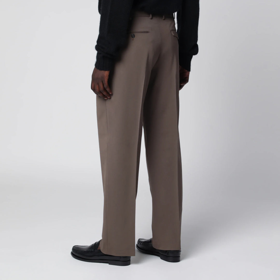 PT Torino - Taupe Wool-Blend Trousers Brand