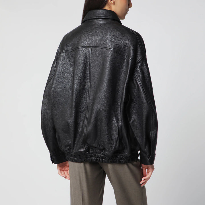 Róhe - Black Grained Leather Jacket Brand