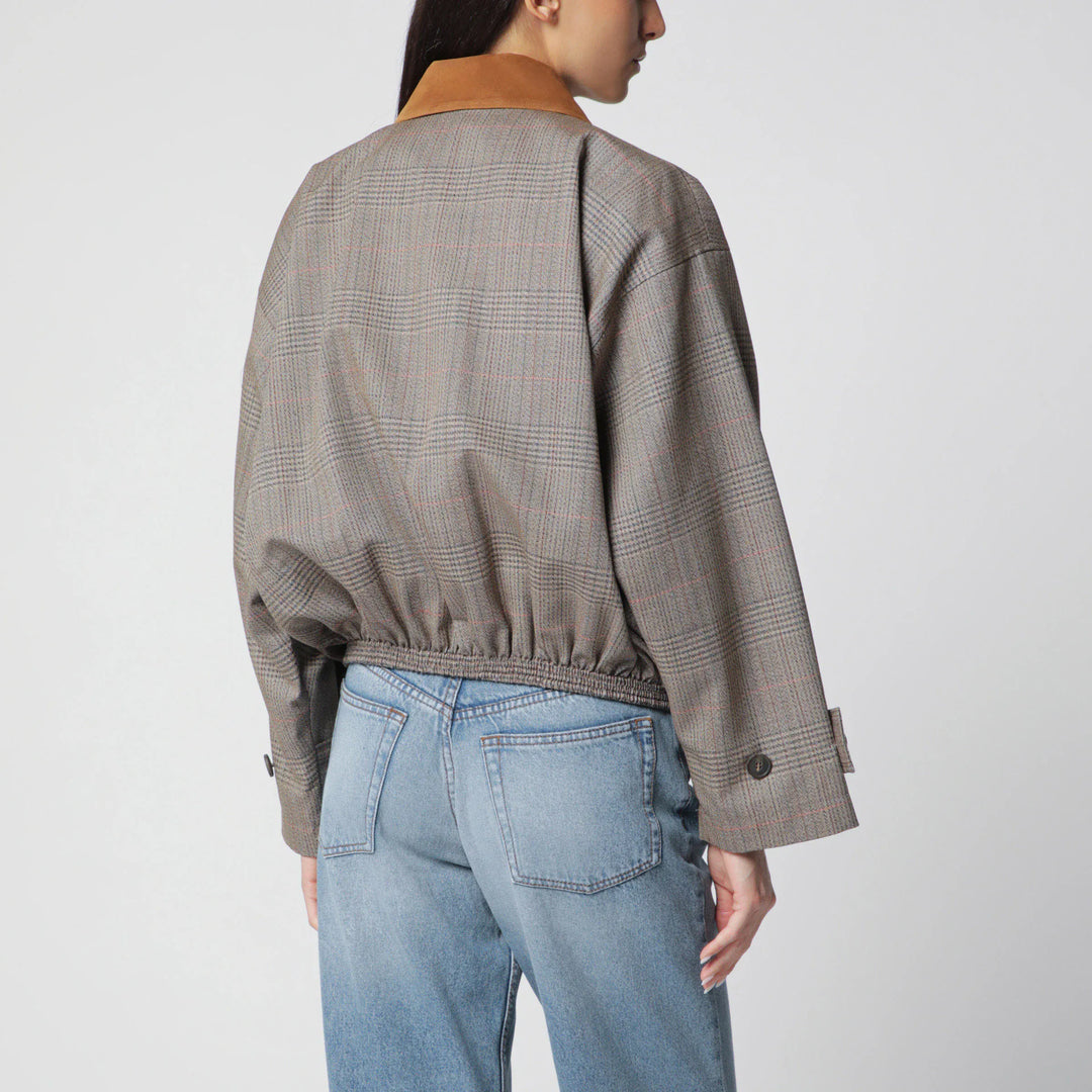 Róhe - Brown Prince of Wales wool jacket Brand