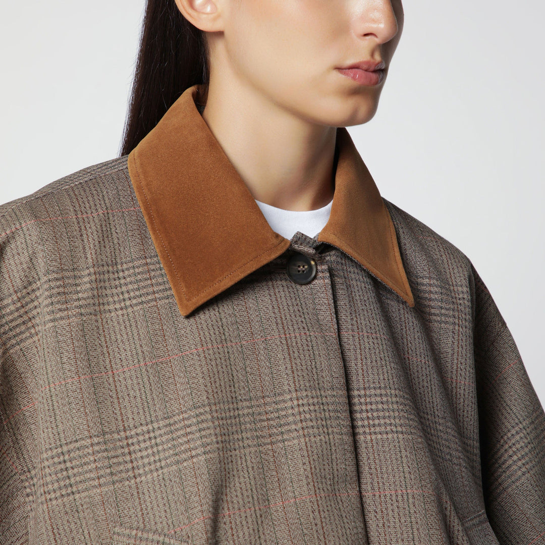 Róhe - Brown Prince of Wales wool jacket Brand