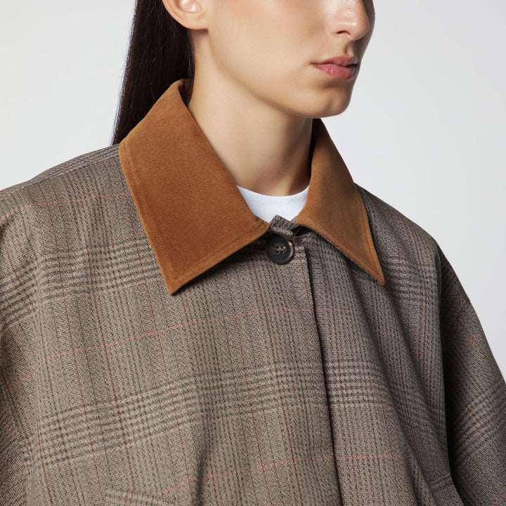 Róhe - Brown Prince of Wales wool jacket Brand
