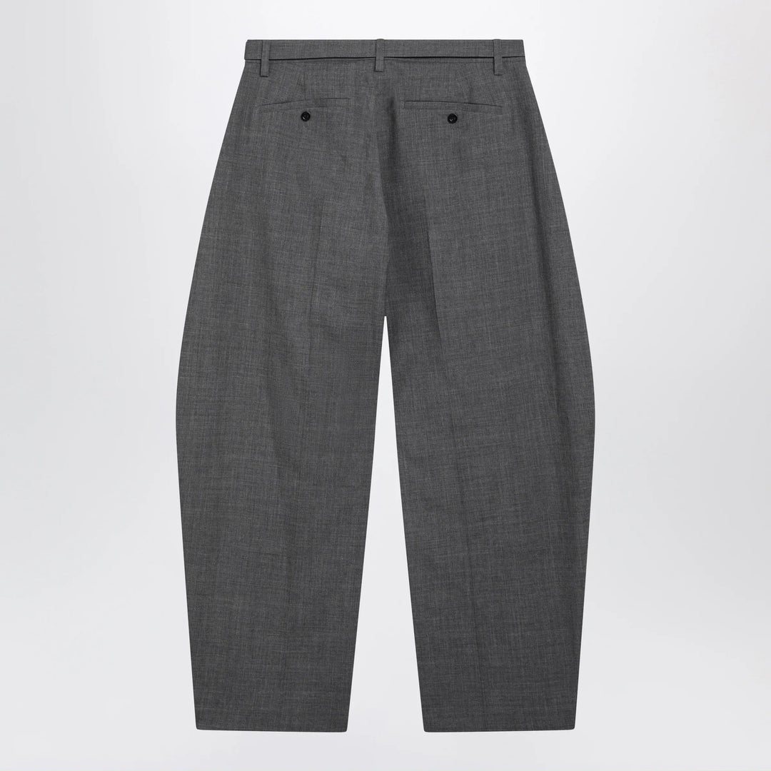 Sacai - Grey wool trousers with belt Brand