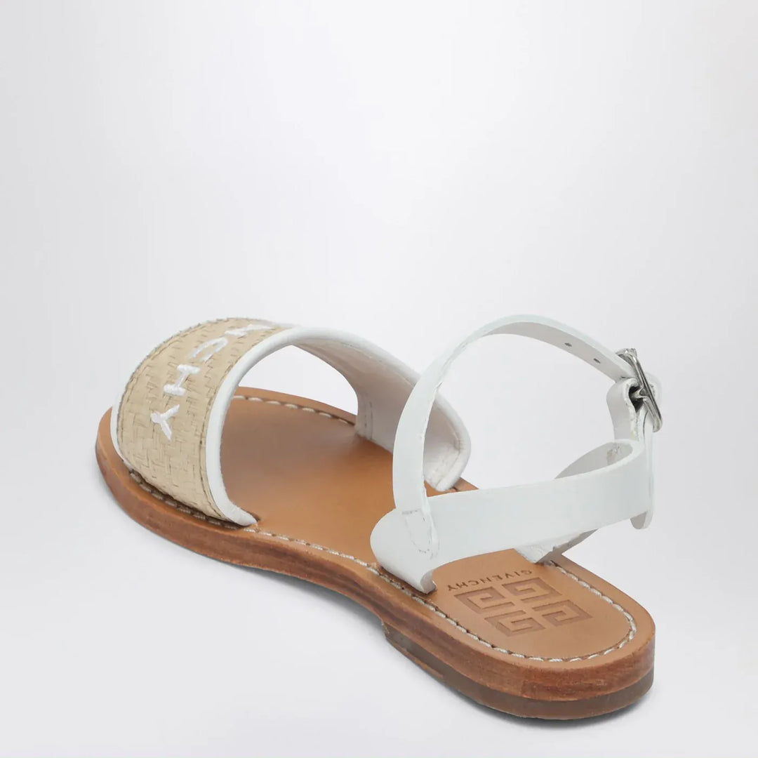 Givenchy - White/beige sandals with logo Brand Sandals 31
