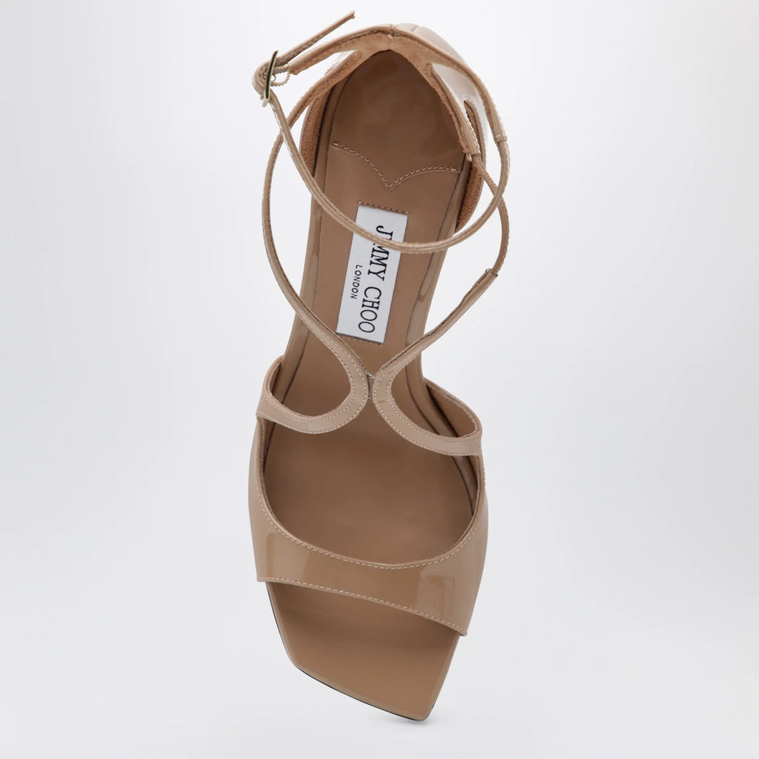 Jimmy Choo - AZIA patent leather sandals in pastel pink Brand Sandals