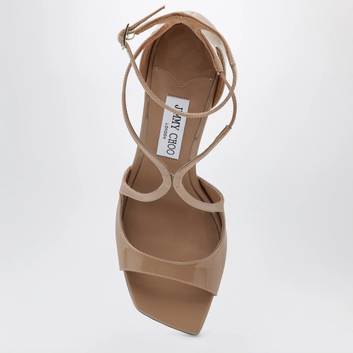 Jimmy Choo - AZIA patent leather sandals in pastel pink Brand Sandals