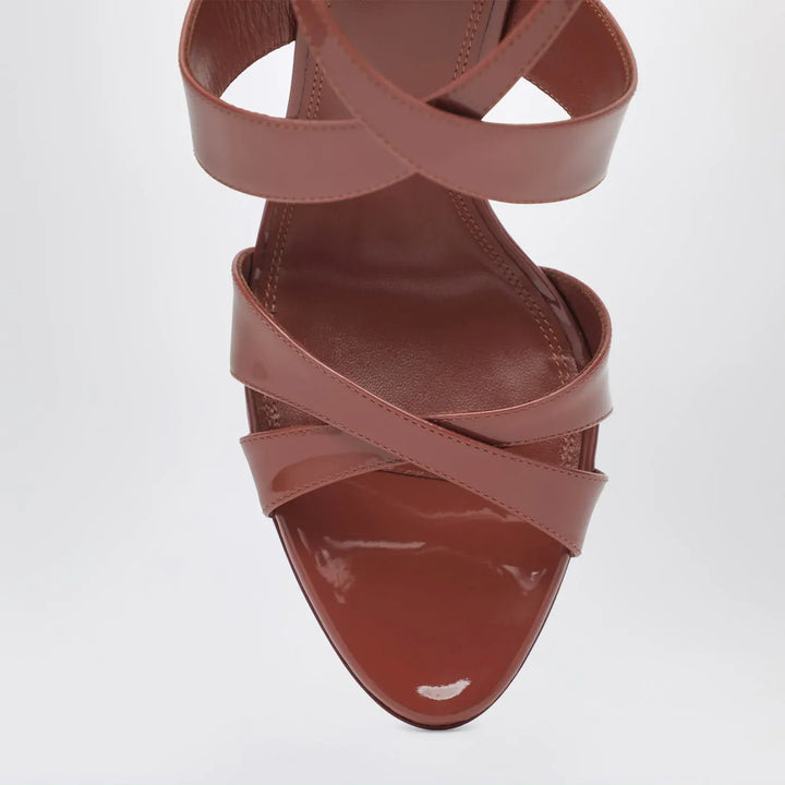 Paris Texas - Lidia sandals in Desert Rose patent leather Brand Sandals
