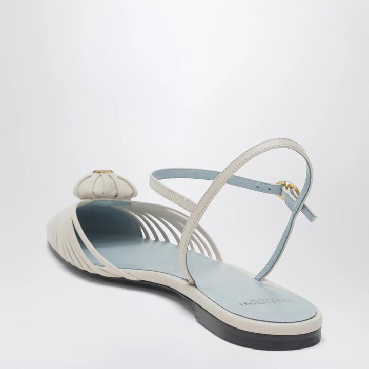 Valentino Garavani - Coeur Royal sandals in ivory Brand Sandals