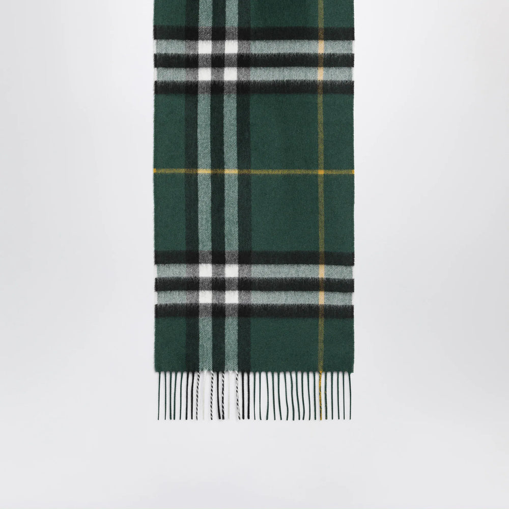 Burberry - Cashmere Check scarf in dark fern green Brand Scarves & Shawls U