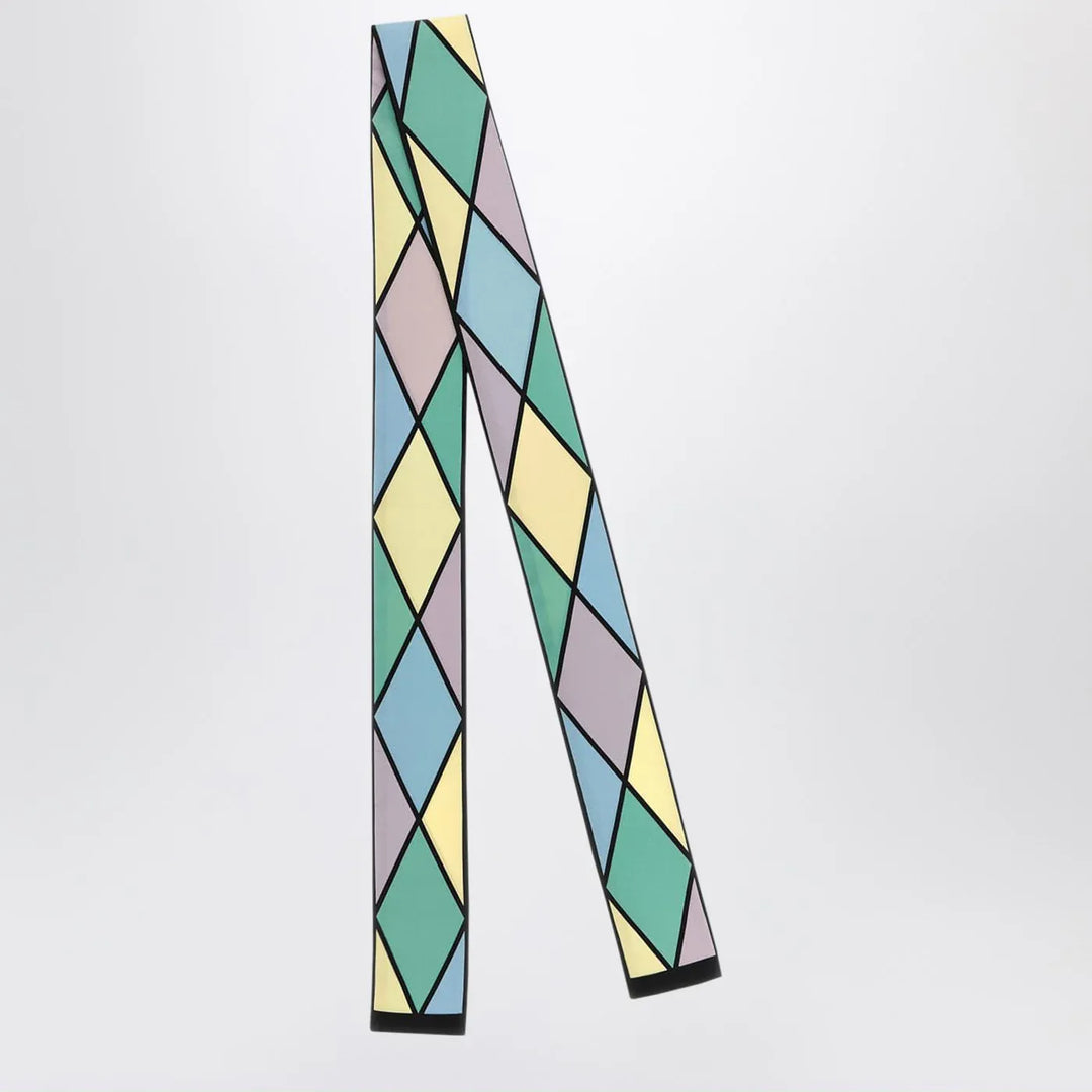 Valentino Garavani - Rhombelle scarf in multicolored silk Brand Scarves &amp; Shawls TU