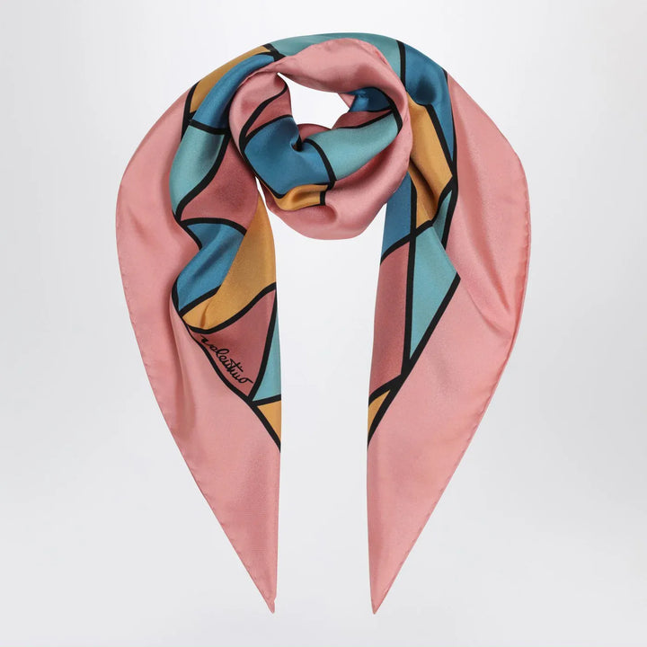 Valentino Garavani - Silk scarf with colorful diamond pattern Brand Scarves &amp; Shawls TU