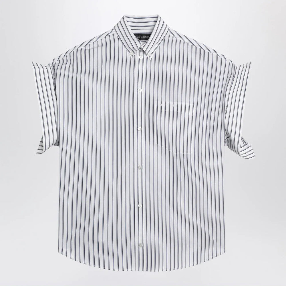 Balenciaga - White striped shirt with turn-up sleeves Brand Shirt 36  FR